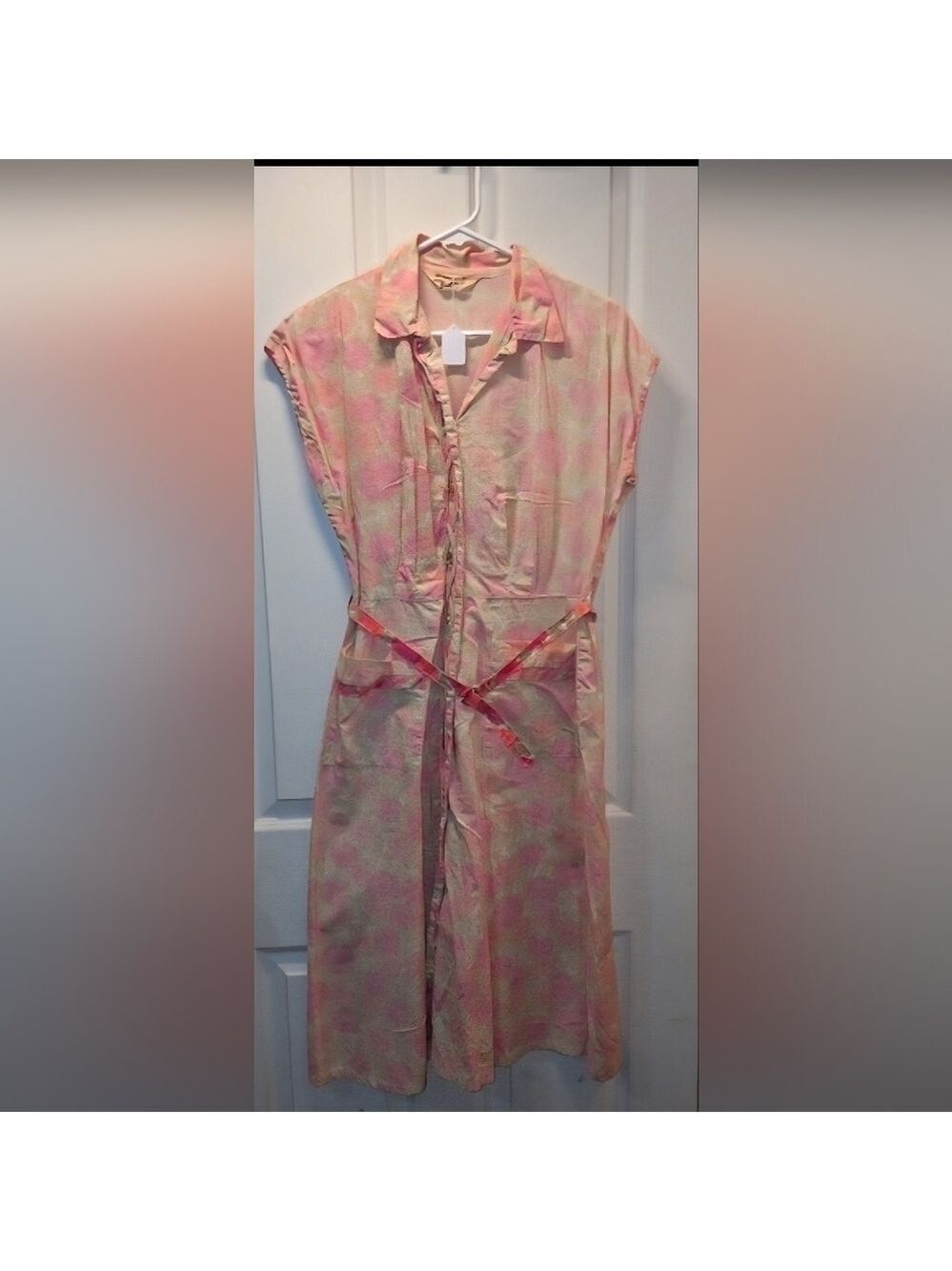 JCPenney Brentwood Floral Midi Dress Pink Large